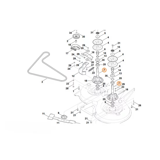 STIHL   Wałek noża 6170 702 0700